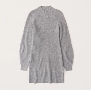Abercrombie & Fitch Gray Knit Sweater Dress